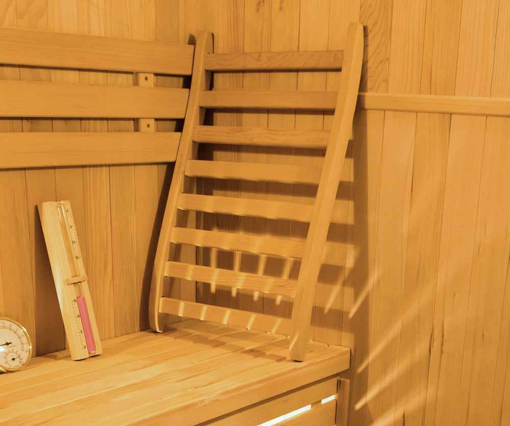 Encosto conforto para sauna
