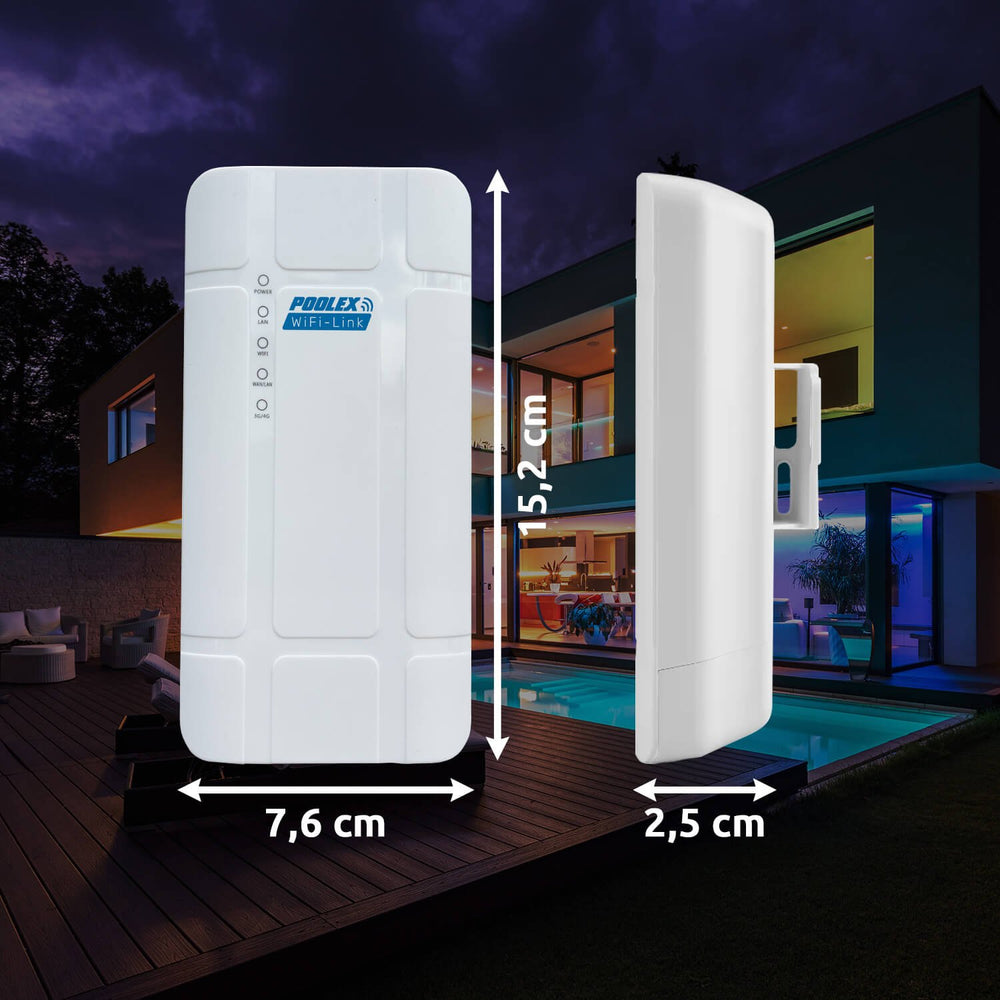 Poolex Wifi-Link: antena Wi-Fi e router 4G de exterior