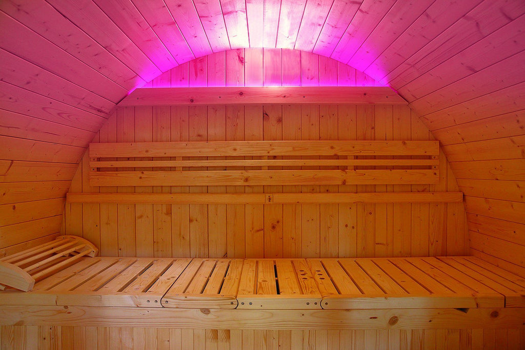 Sauna exterior Gaïa Bella · pack completo com salamandra PO60 e acessórios