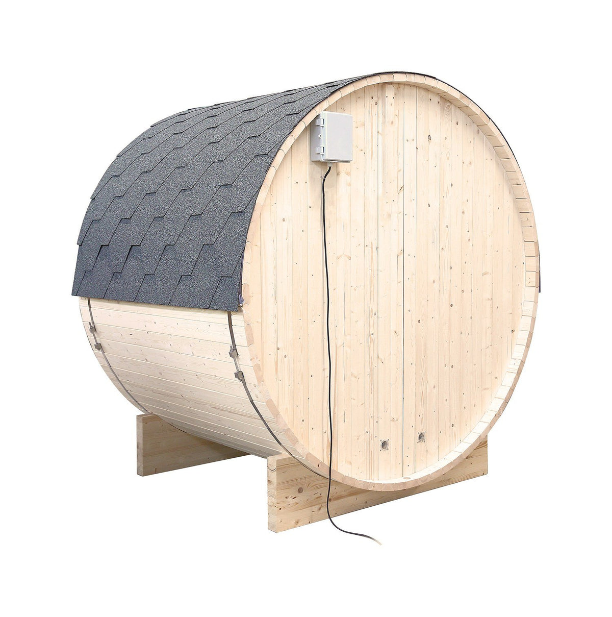 Sauna exterior Gaïa Bella · pack completo com salamandra PO60 e acessórios